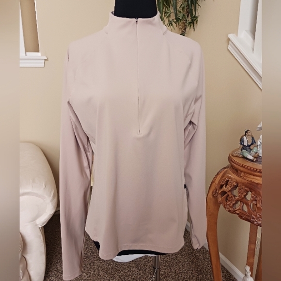 Reebok Half Zip Top L Blush/ Black EUC - Picture 5 of 12